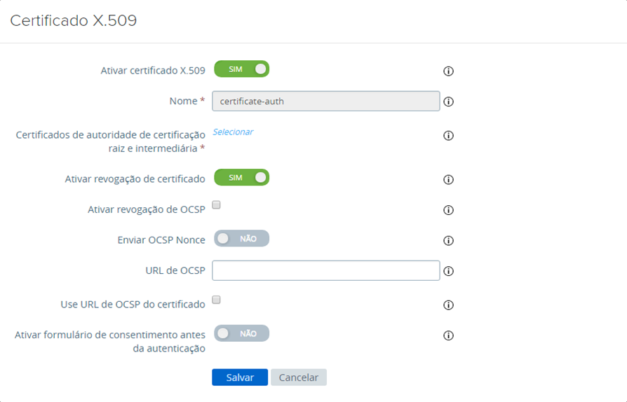 Certificado para Kerberos – certificado X509