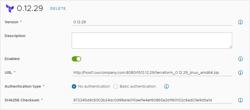 URL da CLI do Terraform