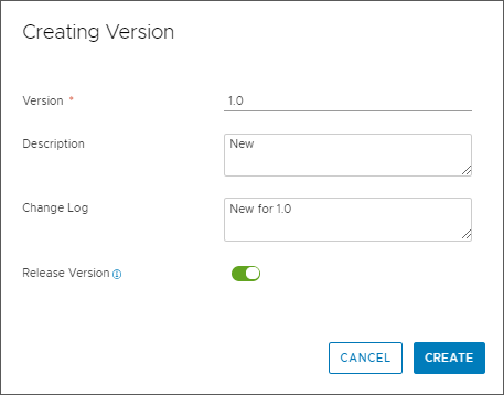 Você cria uma versão do seu script de integração personalizado e seleciona a versão na tarefa Personalizada do seu pipeline.