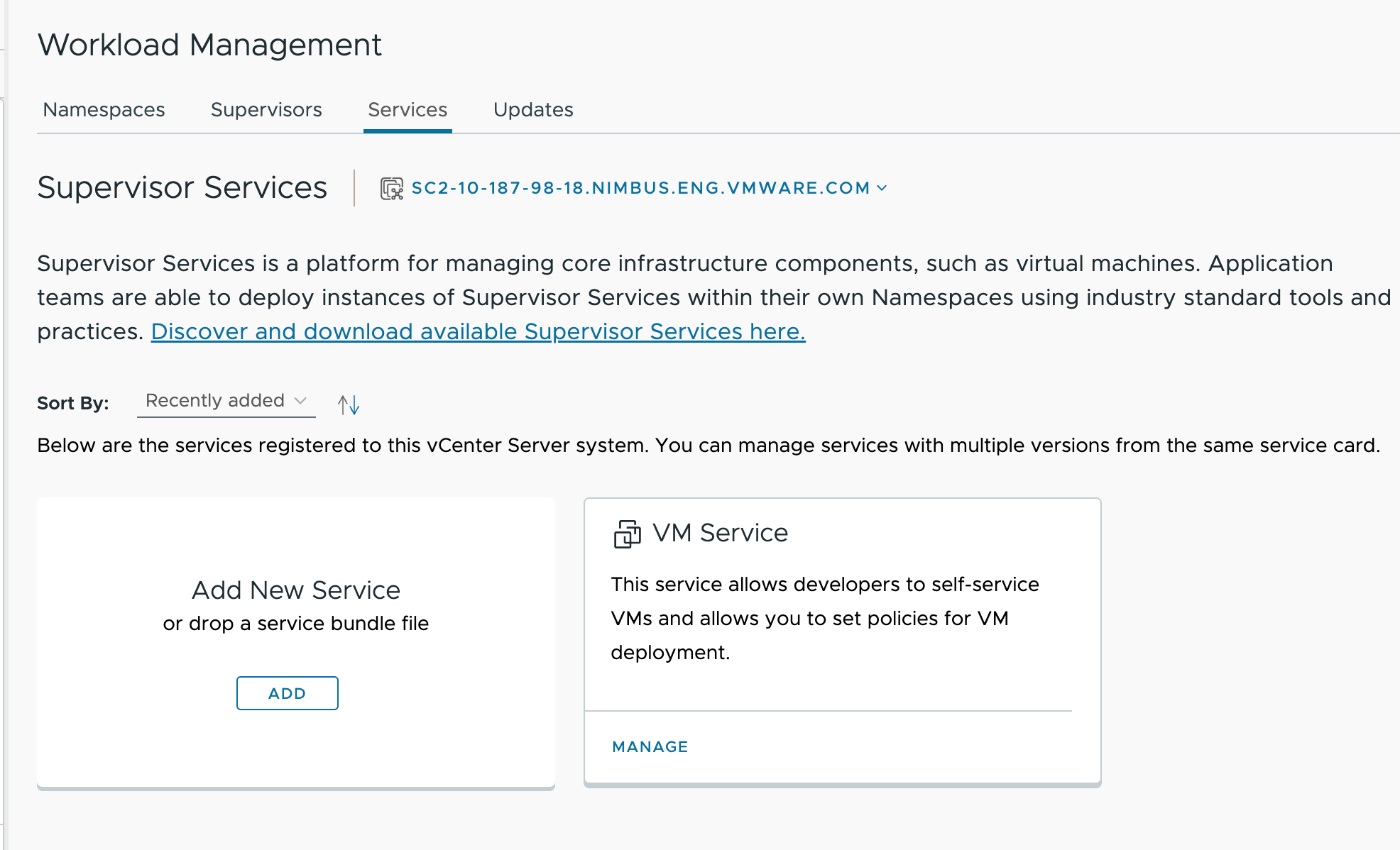 Adicionar o arquivo YAML para adicionar o Serviço CCI