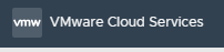 Captura de tela que mostra o nome do VMware Cloud Services conforme é exibido no banner do portal.