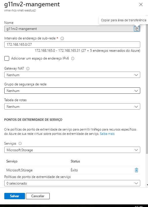 Captura de tela de uma sub-rede no portal do Microsoft Azure que mostra o item Microsoft.Sql selecionado na lista suspensa Serviços.