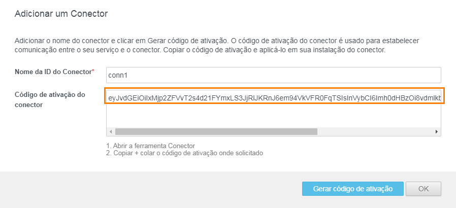 obter código de ativação