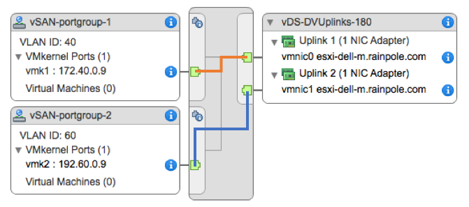 Várias portas VMkernel por host