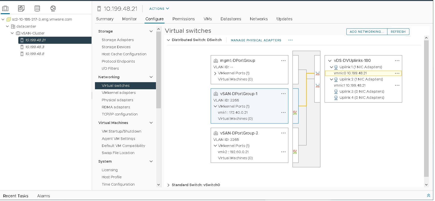 Configurar portas VMkernel