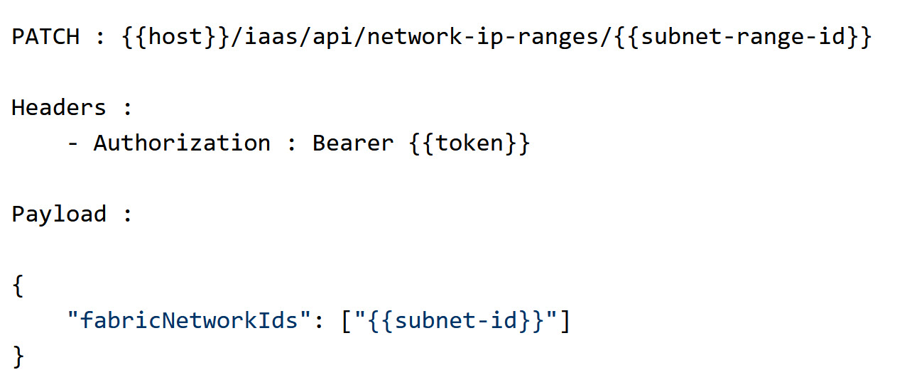 API para atualizar intervalo de IPs