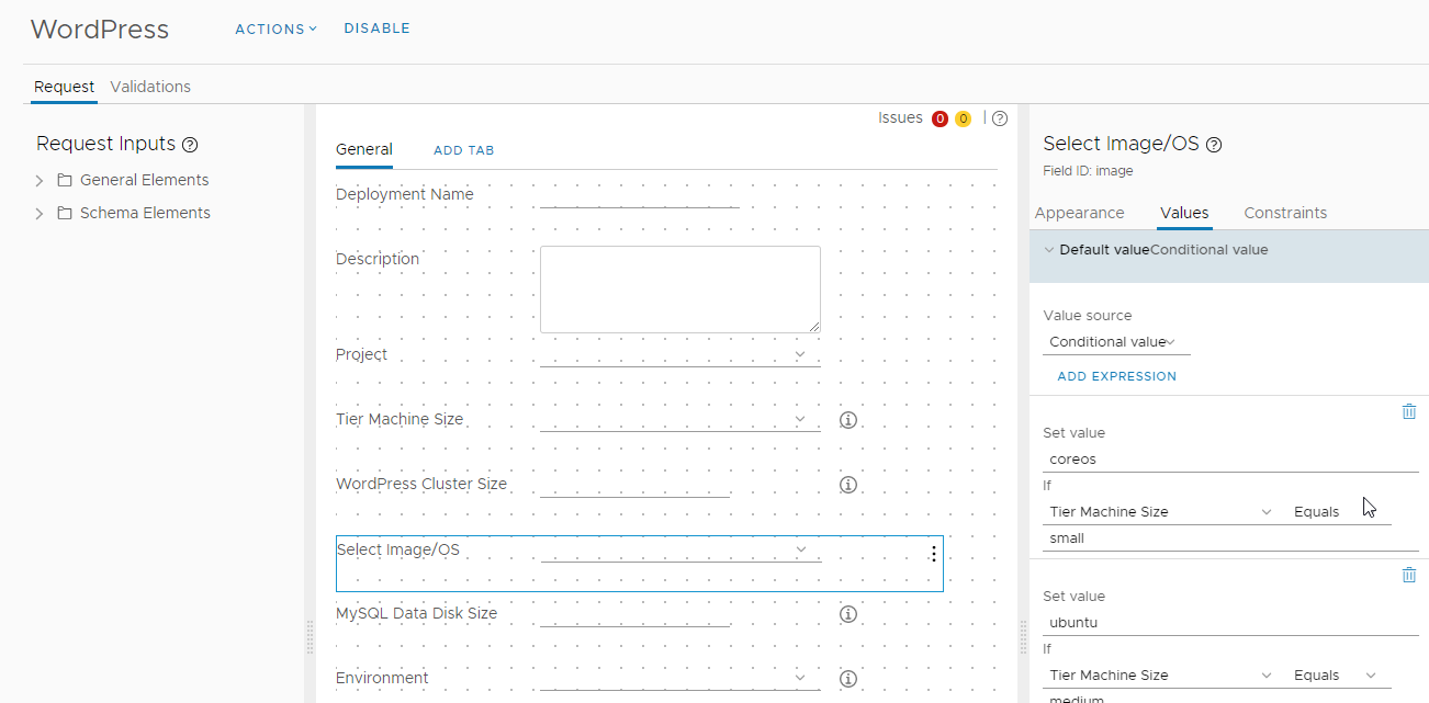 Tela do designer de formulário personalizado do WordPress.