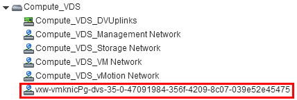 在 vSphere Distributed Switch 上创建了一个新的 dvPortgroup。