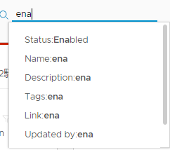 Um die aktivierten Pipelines anzuzeigen, geben Sie im Suchbereich „ena“ ein und wählen Sie Status: aktiviert aus.