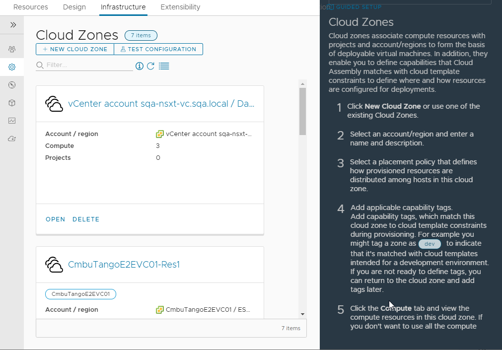 Neue Cloud-Zone.