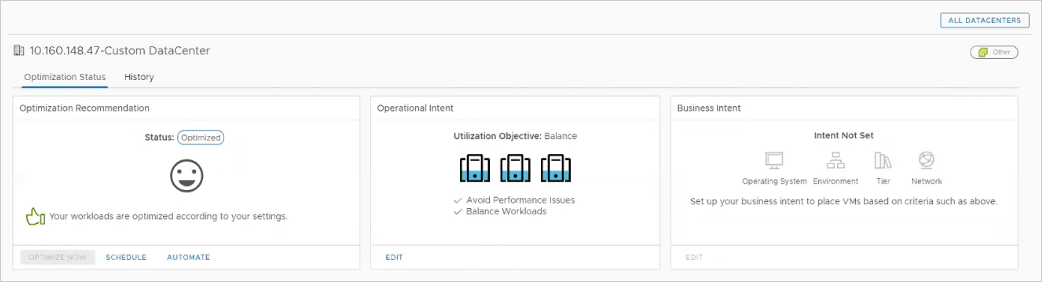 Benutzerdefiniertes Datencenter optimiert