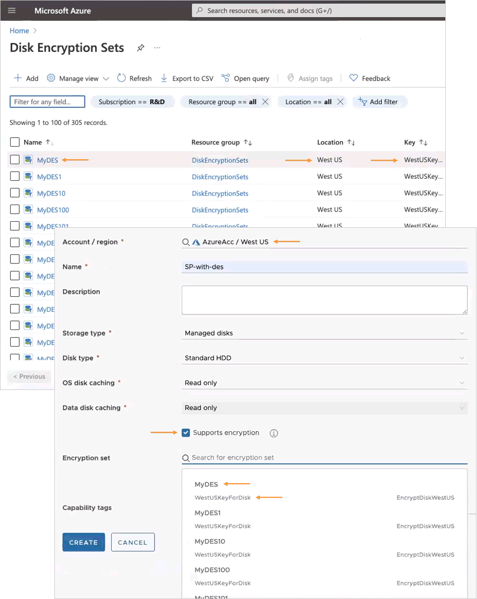 Azure-Festplattenverschlüsselungssätze