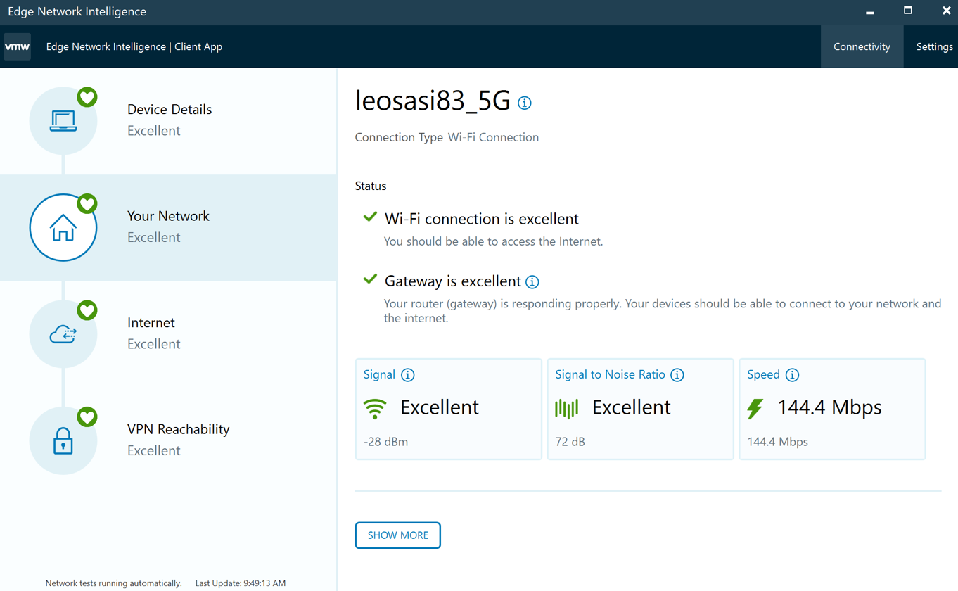 VMware Edge Network Intelligence – Registrieren der Client-App