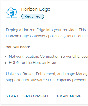 Seite „Horizon Edge hinzufügen“, auf der Sie eine Horizon Edge-Definition erstellen können