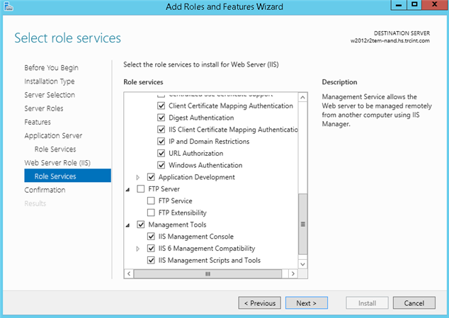 Webserver-Rollendienste