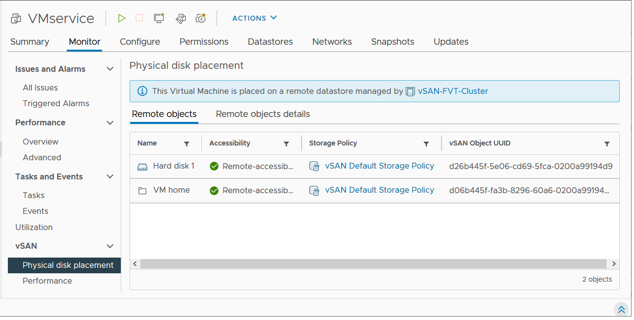 Platzierung des physischen Datenträgers von VMs, deren Datenspeicher remote ist