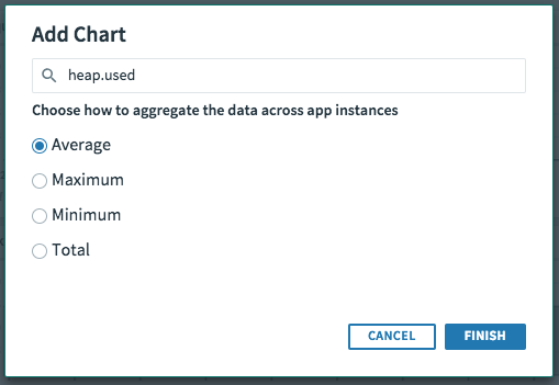 Aggregation and option selection for new chart