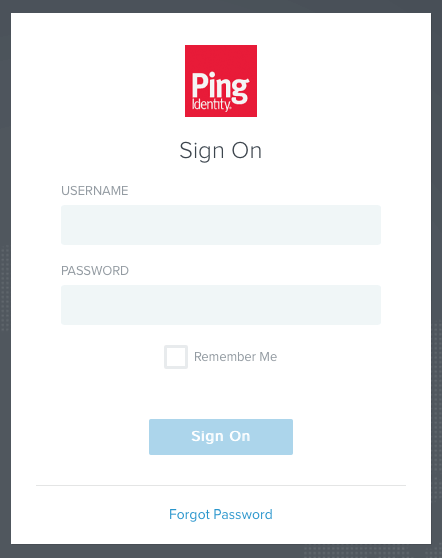 The sign-in page with fields to enter a username and password. Below is the Sign on button.