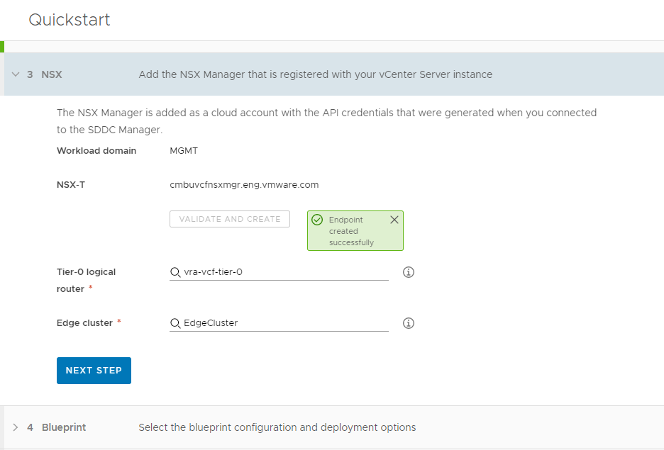 Configure the network information.