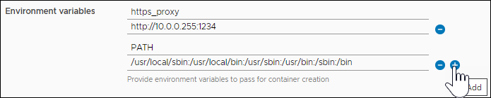 Automation Pipelines passes the environment variables to the container that the builder image creates.