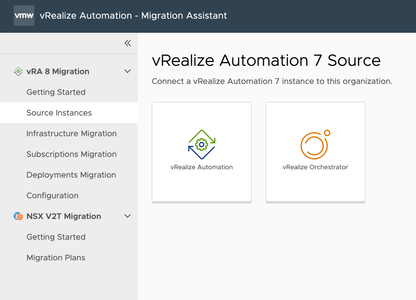 Connect a vRA 7 source environment