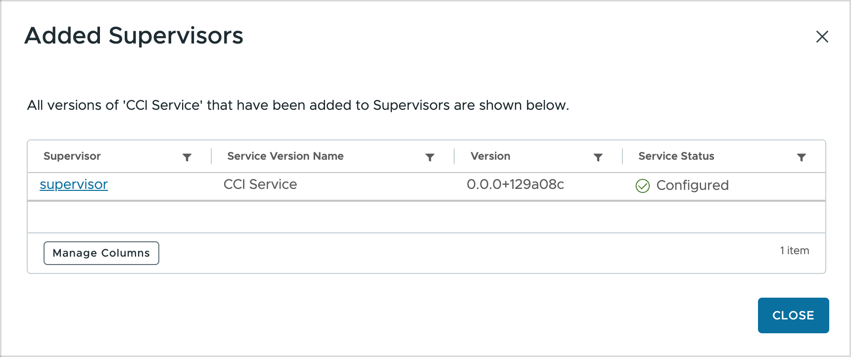 Added Supervisor after installing CCI Service