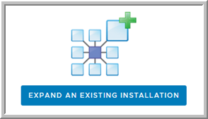 Image displays the expand an existing installation button and its graphical representation in the UI.