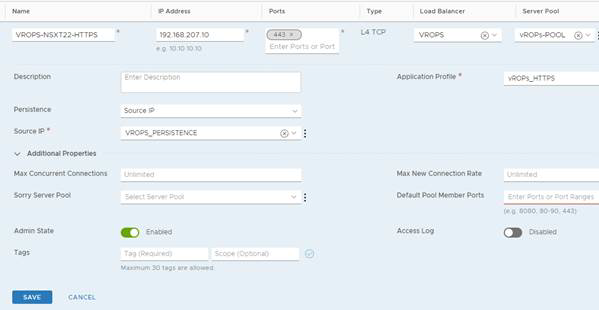 vrops connections