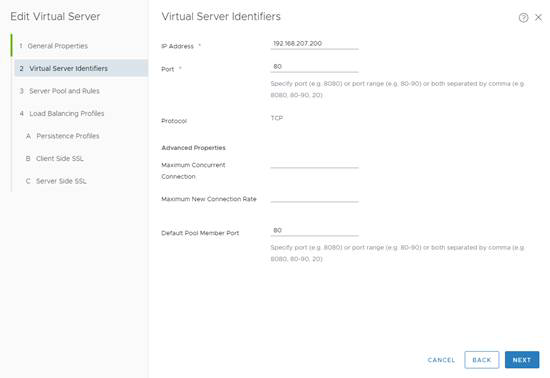 virtual server identifiers