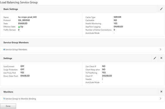 load balancing service group