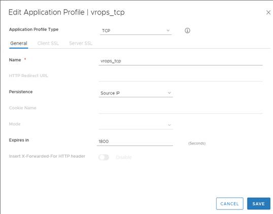 Edit application profile