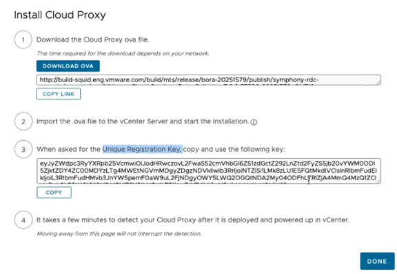 Install Cloud Proxy screen as described