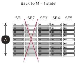 Shows SE group with failed SE2 and newreplacement SE5 populated