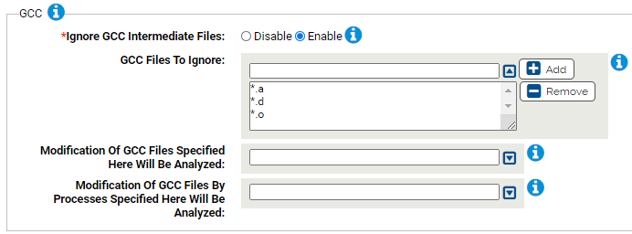 The GCC settings for the Linux System Performance Rapid Config