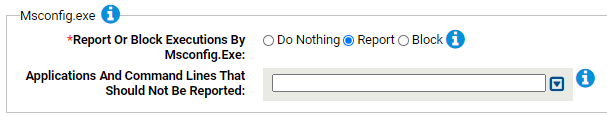 The Msconfig.exe. settings for the Suspicious Parent-Child Protection Rapid Config