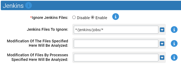 The Jenkins settings for the Linux System Performance Rapid Config