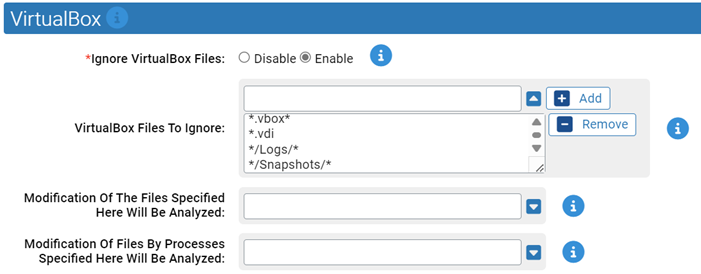 The VirtualBox settings for the Linux System Performance Rapid Config