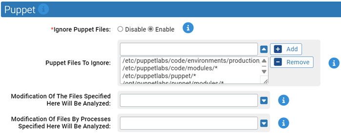 The Puppet settings for the Linux System Performance Rapid Config