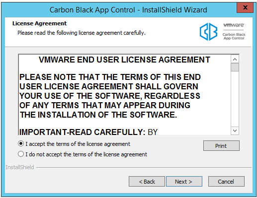 The License Agreement dialog