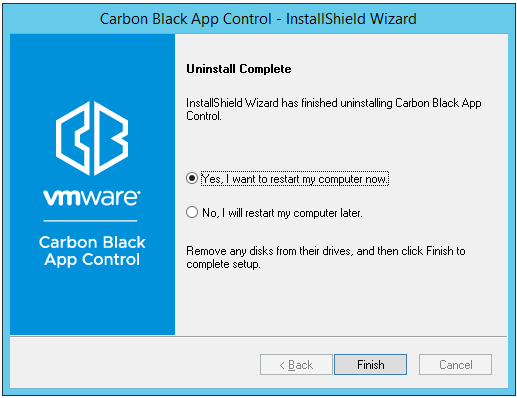 The Uninstall Complete dialog