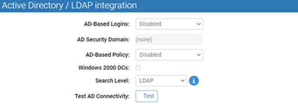 The AD/LDAP integration section