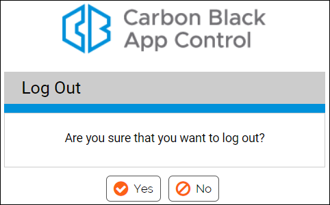 The Log Out confirmation dialog