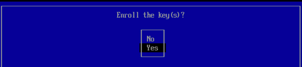 Choose Enroll Keys
