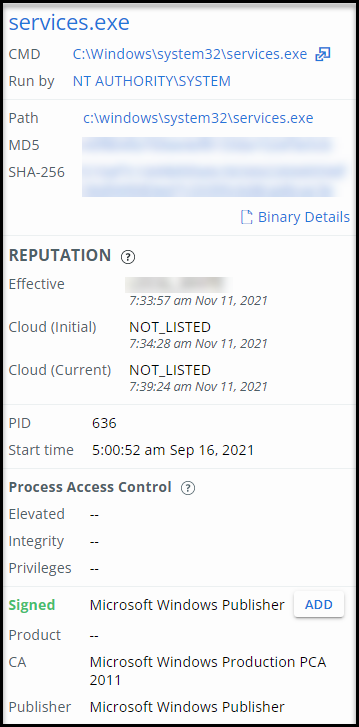 Selected Node example