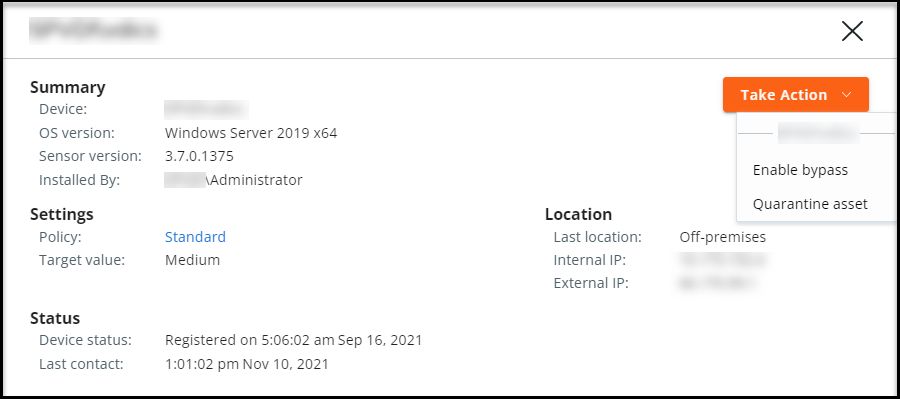 Device Details Panel