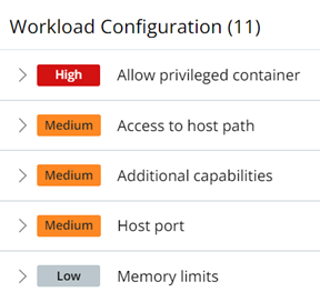 Kubernetes workload configuration risks