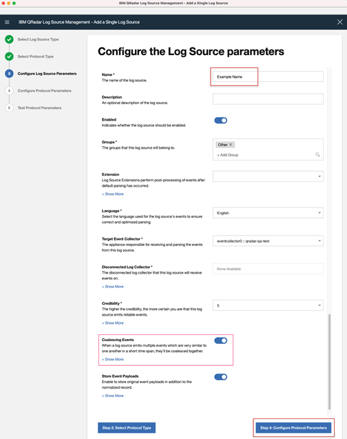 Log Source configuration in QRadar