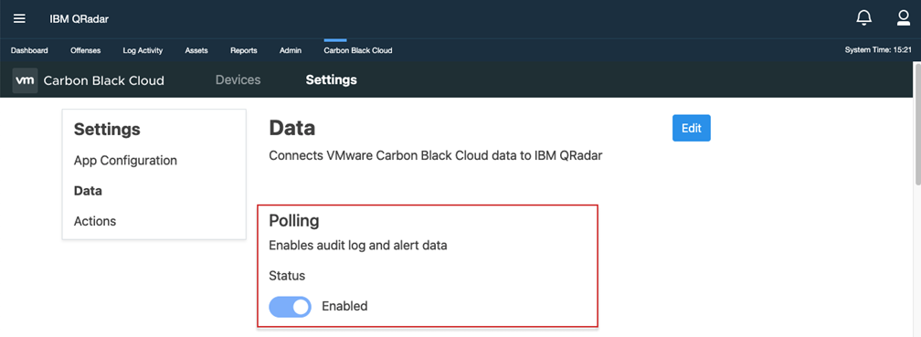 Polling should be enabled on the Settings > Data