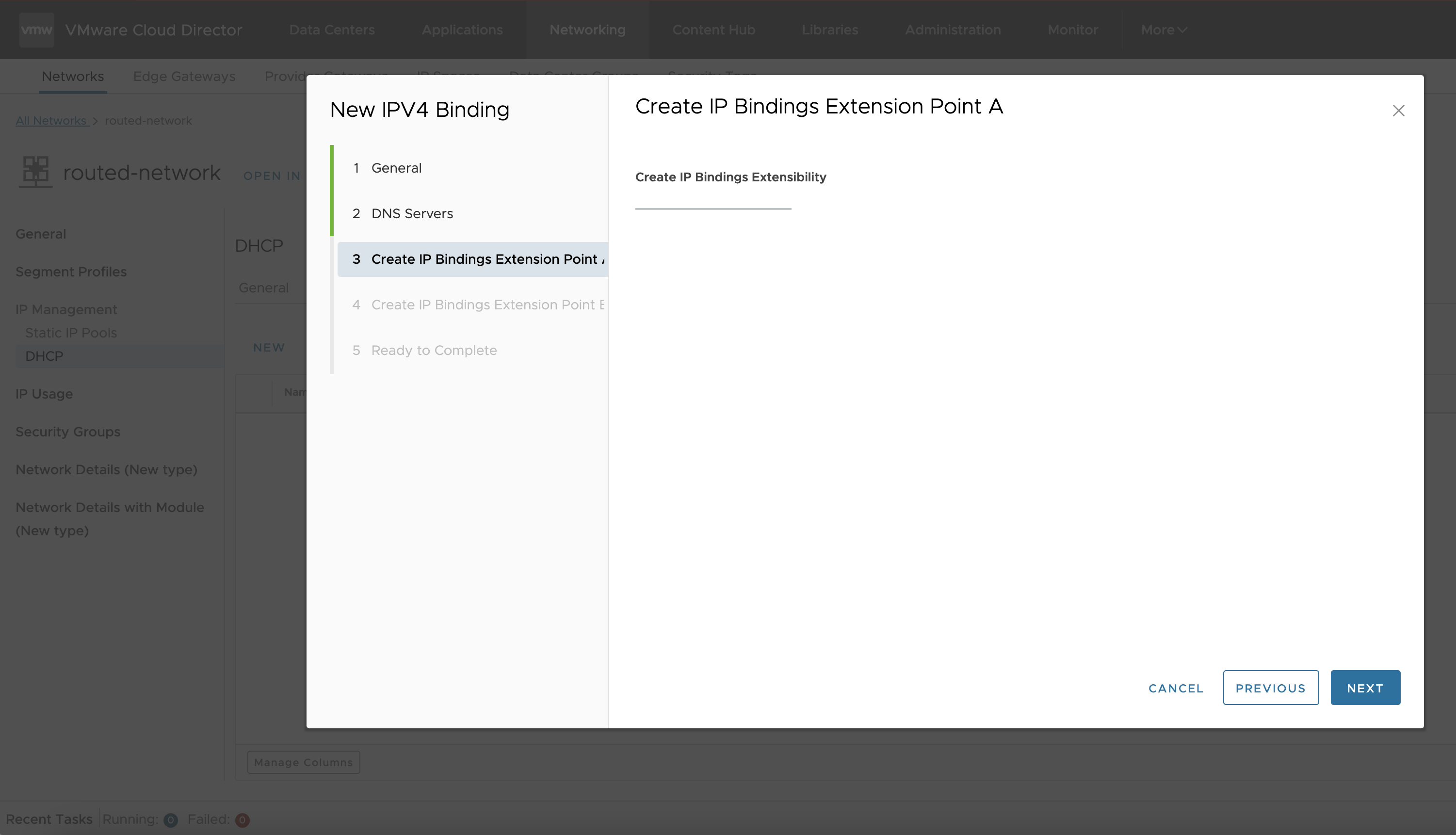 Sample Create IP Binding Extension