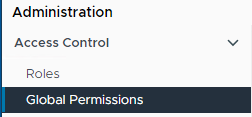 The Global Permissions menu.